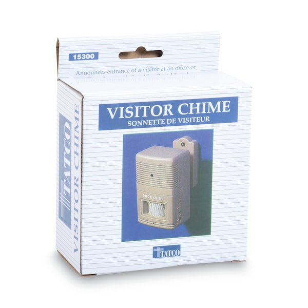 Visitor Arrival/Departure Chime, Battery Operated, 2.75 X 2 X 4.25, Gray